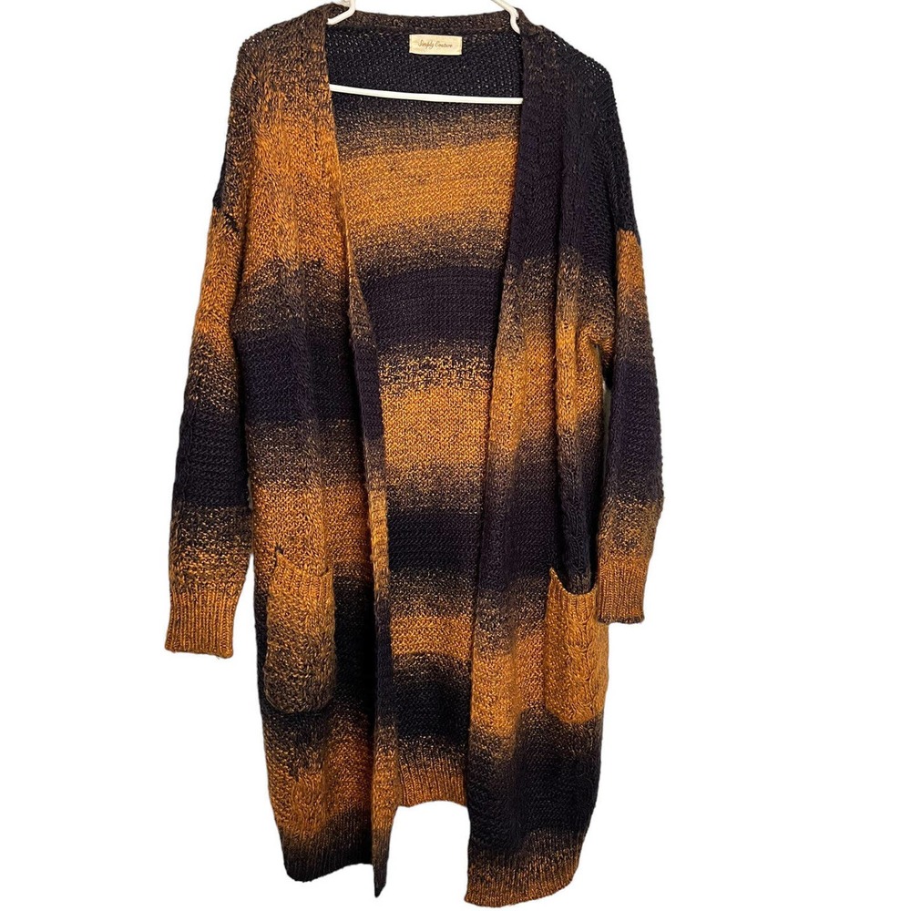 Simply‎ Couture Color Blocked Oversized Cardigan L